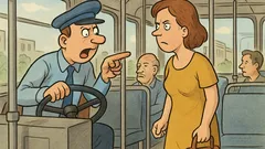 Ανέκδοτο: Ο οδηγός λεωφορείου φωνάζει «Ηλίθια!»