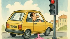Ανέκδοτο: Γιατί έχει κολλήσει ένα Yugo στο φανάρι;