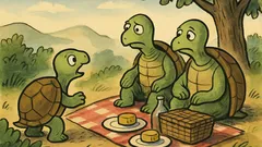 Ανέκδοτο: Μια οικογένεια χελωνών πάει πικνίκ…